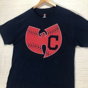 Wu-Tang Clan Cleveland Baseball Collab‎ T-Shirt Graphic Tee Hanes Size XL